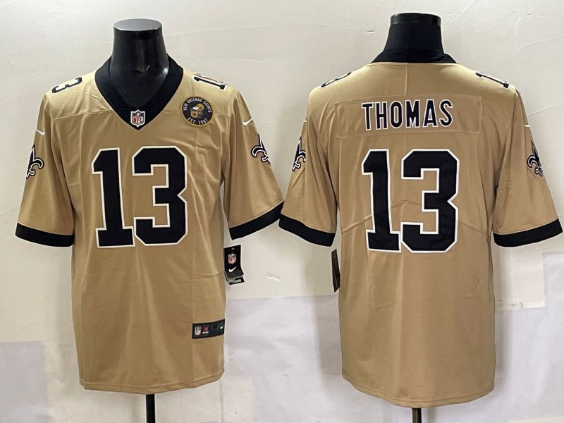 Men 2025 New Orleans Saints #13 Thomas Yellow Limited NFL Jersey style 03->new orleans saints->NFL Jersey